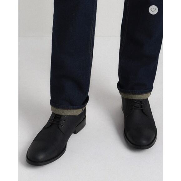 Crafted Leather Cap Toe Lace Up Boot Matte Black Size 9 main image 9